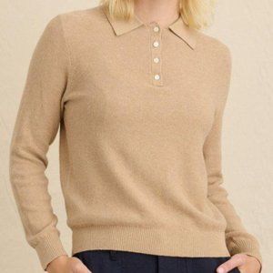 Alex Mill Alice Polo Sweater in Fawn